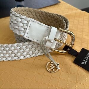 Michael kors belt white braided